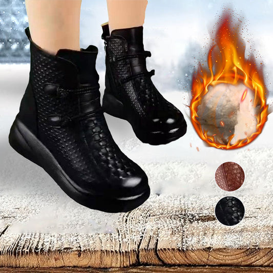 🔥Sista dagen-kampanj 50 % RABATT 🔥Retro-ankelstövlar i sammet för damer