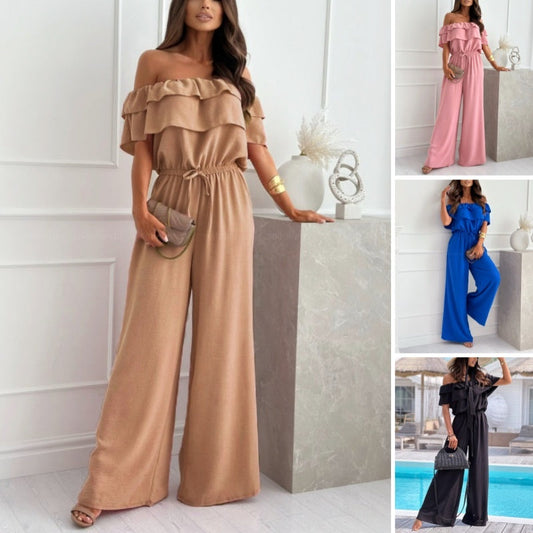 🌺Women’s Off Shoulder Ruffle Jumpsuit🍑