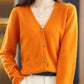 Elegant ullkofta med V-ringning för kvinnor