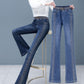🔥Nytt denna vår - 49% rabatt🔥💐Stretchiga jeans med hög midja och bell bottom för kvinnor