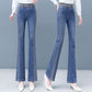 🔥Nytt denna vår - 49% rabatt🔥💐Stretchiga jeans med hög midja och bell bottom för kvinnor