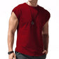 Sommar, ny, herr, lös passform, enfärgad, axelbar, ärmlös T-shirt