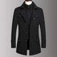 Vinterjackor för män Klassiska trenchcoats Långa trenchcoats för män Slim fit-överrockar Blandade ullvarma ytterkläder Vindjackor