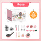 👧🏻 50% REA NU! 🎁 Mini-Köksleksak 22-delars Set - Äkta Ljud & Belysning, Perfekt Present för Barns Kreativa Lek 🍳✨