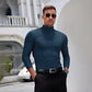 🔥 Herrars Halskragade Slim Fit T-shirt - Töjbar och andningsbar för gymmet eller vardag, modern stil och komfort🏃‍♂️📦