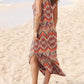 🎉Sista dagens erbjudande 50% RABATT💃2026 Sommar Boho Print Maxiklänning med V-ringning och fickor