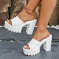 🔥50 % rabatt under en begränsad tid🔥Slip-On Open Toe Lug Sole Sandals