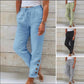 🔥 50% RABATT 👖 Dambyxor med dragsko i midjan & knappar vid anklarna ✨ Lätt, stilren & perfekt för avslappnad vardag 🌿