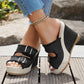 Casual Denim Platform Slide Sandals för kvinnor