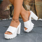 🔥50 % rabatt under en begränsad tid🔥Slip-On Open Toe Lug Sole Sandals