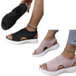 👡🌬️ Bekväma plattformssandaler i stickat med halkskydd