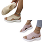 👡🌬️ Bekväma plattformssandaler i stickat med halkskydd