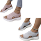 👡🌬️ Bekväma plattformssandaler i stickat med halkskydd