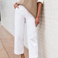 🔥2025 HOT SALE🥰Stretch Twill Cropped Byxor med vida ben