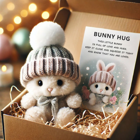 🔥Sista dagen: KÖP 3 FÅ 1 GRATIS - Handgjord🐇Mini kanin kram söt påskgåva🎁