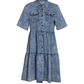 Elegant sommarklänning i denim för damer