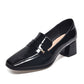 👠Kvinnor Slip On Chunky Loafers med medelhög klack