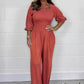 Jumpsuit med elastisk midja sommar för kvinnor