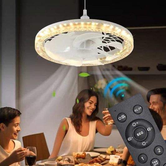 2-i-1 Mute Justerbar fläktlampa med fjärrkontroll
