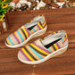🔥Sista dagen av kampanjen 50 % rabatt – Bekväma randiga slip-on-sneakers för damer
