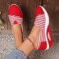 🔥Sista dagen av kampanjen 50 % rabatt – Bekväma randiga slip-on-sneakers för damer