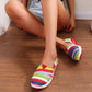 🔥Sista dagen av kampanjen 50 % rabatt – Bekväma randiga slip-on-sneakers för damer