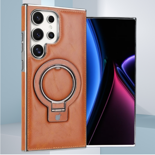 Retro-stil magnetiskt telefonfodral med stativ för Samsung