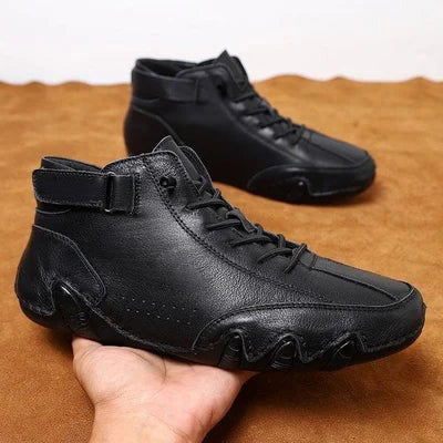 🔥Sista dagen specialrea 50% RABATT - 2024 italienska handgjorda mocka kardborreskor höga stövlar