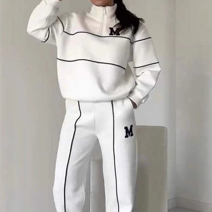 【🎊 2025 Nya produkter】🏃 Andningsbart mode sport sweatshirt - tvådelat set