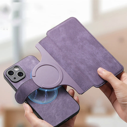 【För iPhone】Läderplånboksfodral för telefon - 3 i 1 avtagbart magnetiskt fodral✨Erbjuder 360° skydd✨