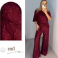 🌟2025 Försäljning av nya produkter - 49% rabatt🔥💐Sequin Crewneck Top & Loose Trousers för kvinnor
