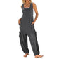 🏖️🌼 Ärmlös baggy jumpsuit för kvinnor
