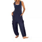 🏖️🌼 Ärmlös baggy jumpsuit för kvinnor