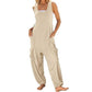 🏖️🌼 Ärmlös baggy jumpsuit för kvinnor