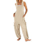 🏖️🌼 Ärmlös baggy jumpsuit för kvinnor