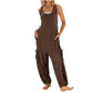 🏖️🌼 Ärmlös baggy jumpsuit för kvinnor