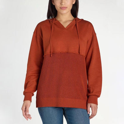 Unik och chic patchwork-hoodie för kvinnor