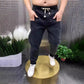 Herrjeans med elastisk dragsko och sex fickor
