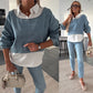 🔥Fri frakt🛫Dam Mode Långärmad Denim Topp & Byxor Tvådelat Set