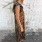 🔥HOT SALE 49% OFF✨Jumpsuit med V-hals och leopardtryck för kvinnor