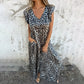 🔥HOT SALE 49% OFF✨Jumpsuit med V-hals och leopardtryck för kvinnor