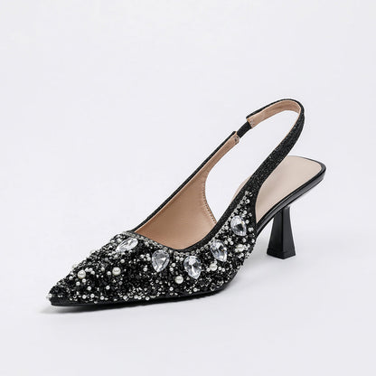👡💎Slingbackklackar med spetsig stängd tå för kvinnor✨