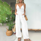 💖SISTA DAGENS ERBJUDANDE – 50 % RABATT💖Jumpsuit i denim med djup V-ringning för dam