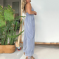 💖SISTA DAGENS ERBJUDANDE – 50 % RABATT💖Jumpsuit i denim med djup V-ringning för dam