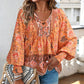 💖Women's Fashion Printed v-Neck Long Sleeve Shirt