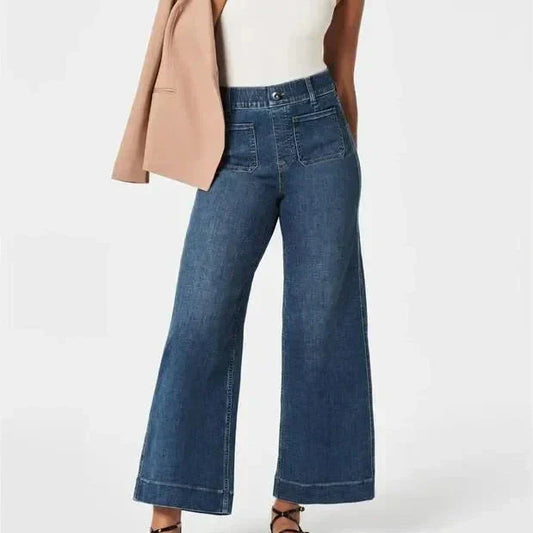 👖Cropped jeans med vid ben och magkontroll ⭐ 2025 års bästsäljande jeans