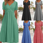 👗💙 50% RABATT IDAG! ✨ Damernas V-ringad kortärmad långklänning 🌸