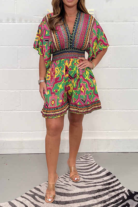 Chic och iögonfallande casual jumpsuit i djärva tryck