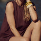 🏖️Sommar Hot Sale 49% OFF🌼Kvinnor Rundhalsat linne och shorts med hög midja Set