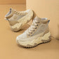 Sneakers med tjock sula i mesh för kvinnor